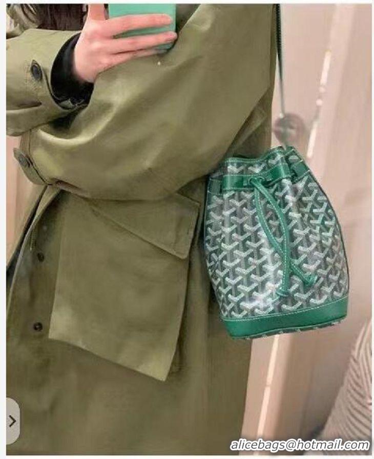 Big Discount Goyard Original Petit Flot Small Bucket Bag G8715 Green