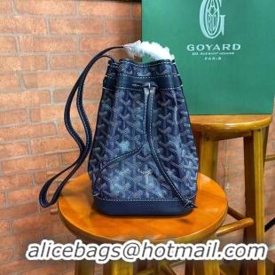 Well Crafted Goyard Original Petit Flot Small Bucket Bag G8715 Navy Blue