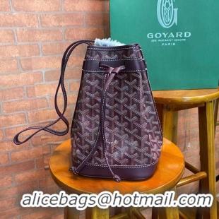 Popular Style Goyard Original Petit Flot Small Bucket Bag G8715 Burgundy