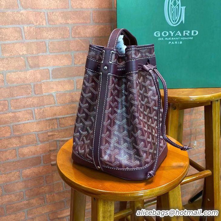 Popular Style Goyard Original Petit Flot Small Bucket Bag G8715 Burgundy