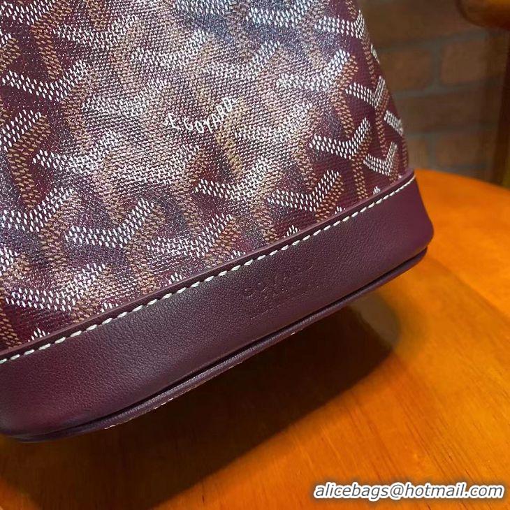 Popular Style Goyard Original Petit Flot Small Bucket Bag G8715 Burgundy