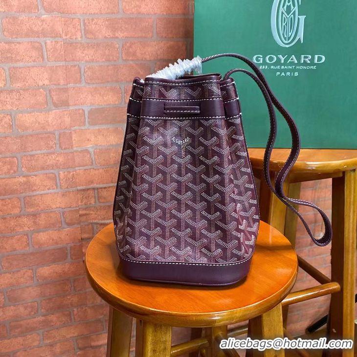 Popular Style Goyard Original Petit Flot Small Bucket Bag G8715 Burgundy