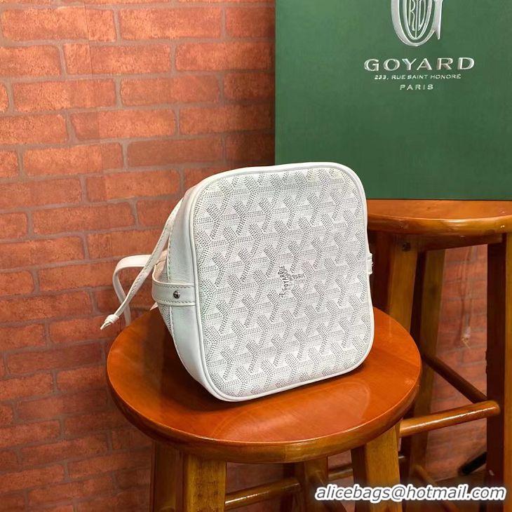 Top Grade Goyard Original Petit Flot Small Bucket Bag G8715 White