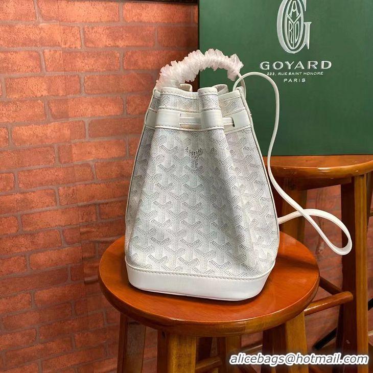 Top Grade Goyard Original Petit Flot Small Bucket Bag G8715 White