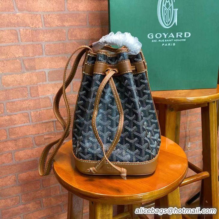 Most Popular Goyard Original Petit Flot Small Bucket Bag G8715 Black And Tan