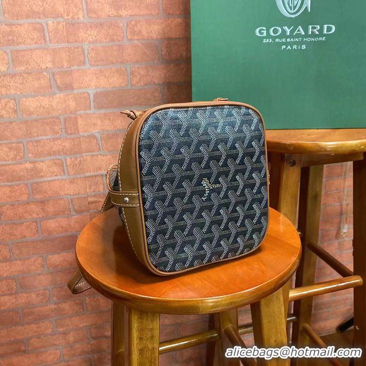 Most Popular Goyard Original Petit Flot Small Bucket Bag G8715 Black And Tan