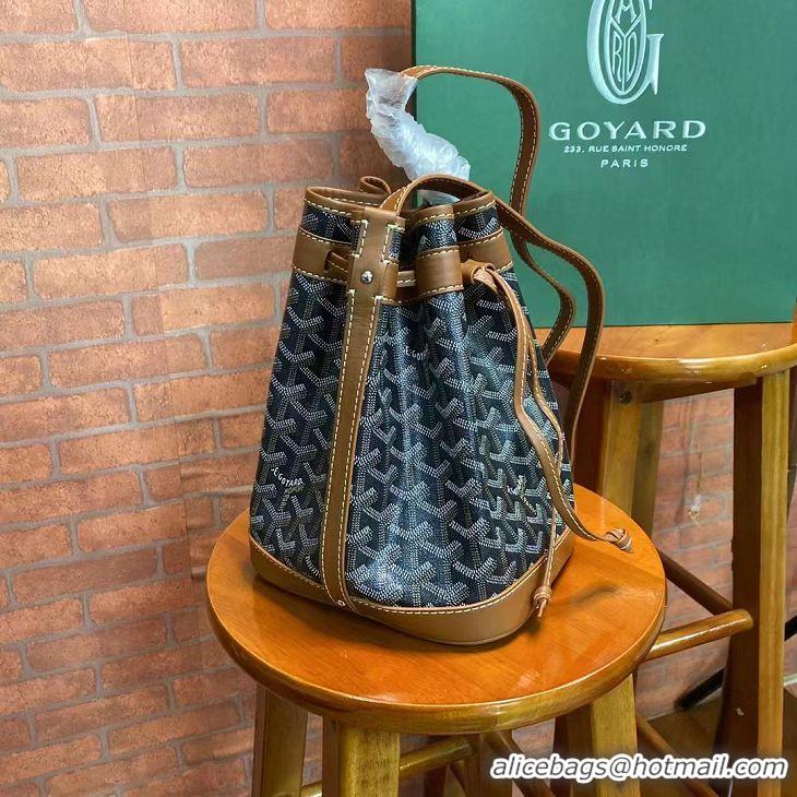 Most Popular Goyard Original Petit Flot Small Bucket Bag G8715 Black And Tan