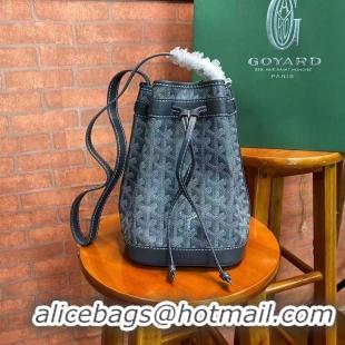 Good Taste Goyard Original Petit Flot Small Bucket Bag G8715 Dark Grey