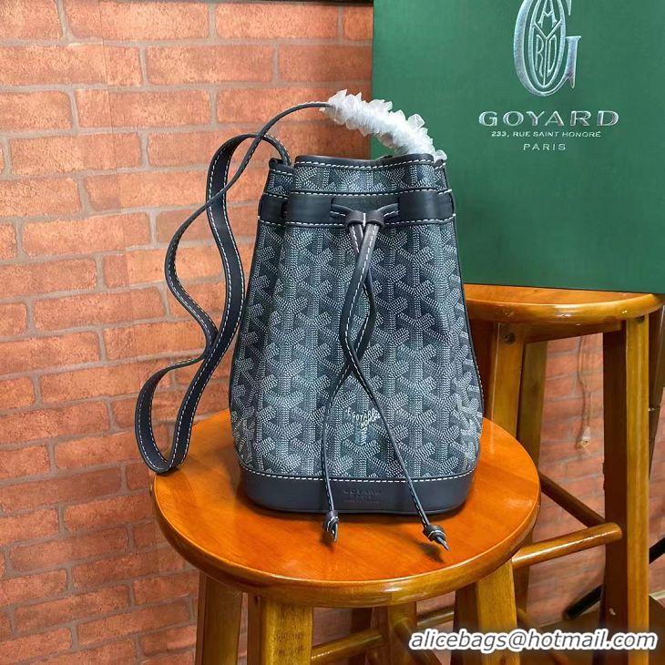 Good Taste Goyard Original Petit Flot Small Bucket Bag G8715 Dark Grey