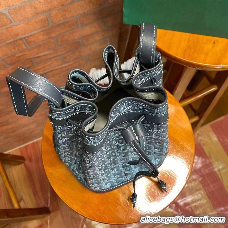 Good Taste Goyard Original Petit Flot Small Bucket Bag G8715 Dark Grey