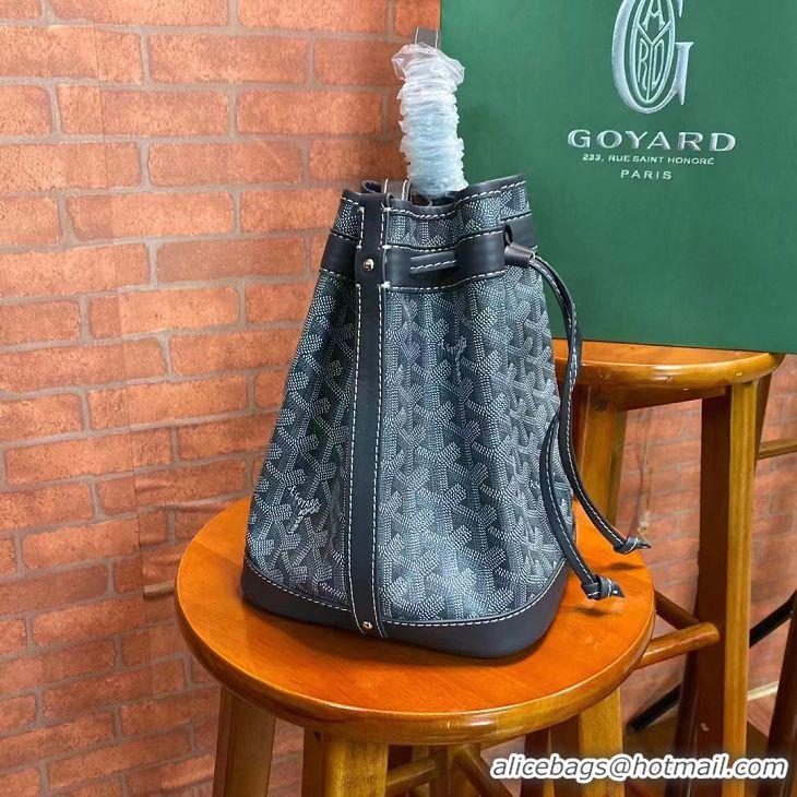 Good Taste Goyard Original Petit Flot Small Bucket Bag G8715 Dark Grey