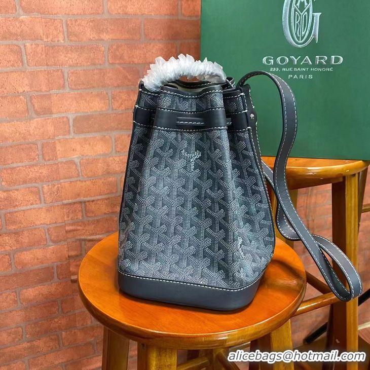 Good Taste Goyard Original Petit Flot Small Bucket Bag G8715 Dark Grey