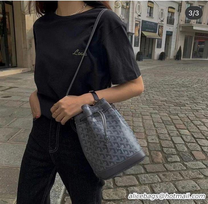 Good Taste Goyard Original Petit Flot Small Bucket Bag G8715 Dark Grey