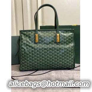 Hot Sall Goyard Sac Marquises Zippered Tote Bag 00317 Green