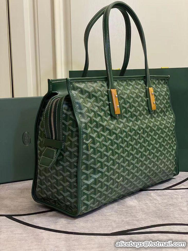 Hot Sall Goyard Sac Marquises Zippered Tote Bag 00317 Green