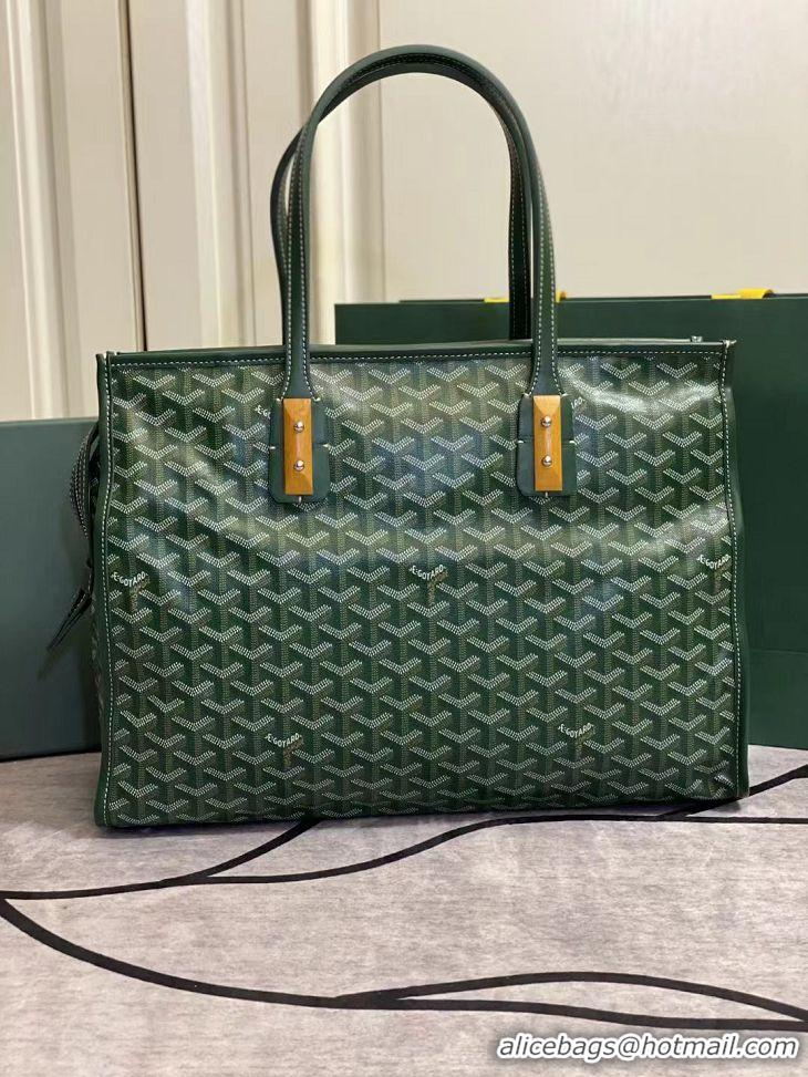 Hot Sall Goyard Sac Marquises Zippered Tote Bag 00317 Green