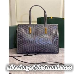 Newly Launched Goyard Marquises Zippered Tote Bag 00317 Dark Grey