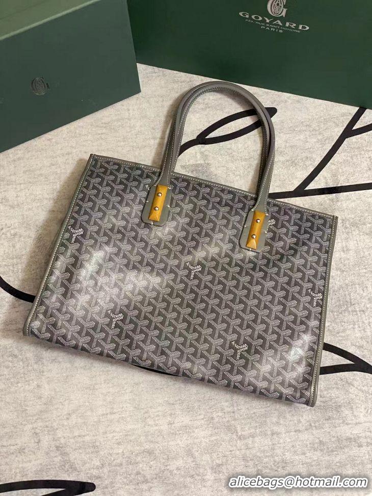 Newly Launched Goyard Marquises Zippered Tote Bag 00317 Dark Grey