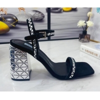 Good Product Prada Crystal Sandals 9cm 021658 Silver