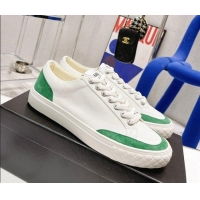 Fashion Luxury Chanel White Canvas Sneakers 021558 Green