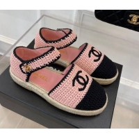 Best Price Chanel Braided Knit Espadrilles G38736 Pink