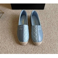 Low Price Chanel Patchwork Leather Espadrilles 021746 Blue