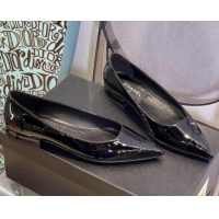 Newest Chanel Patent Leather Flat Ballerinas G38731 Black