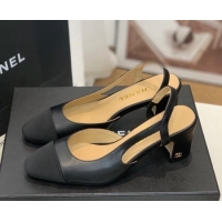 Shop Cheap Chanel Leather Slingback Pumps 6.5cm G31318 Black