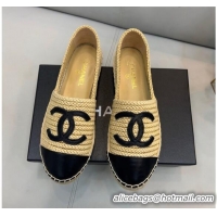 Best Luxury Chanel Braided Fabric Espadrilles G29762 Beige