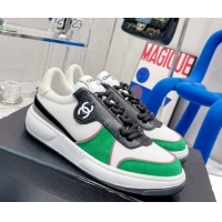 Good Quality Chanel Fabric, Suede & Calfskin Sneakers G38803 Green