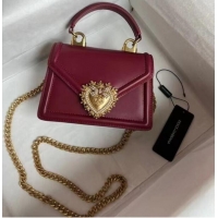 Inexpensive Dolce & Gabbana Origianl Leather Shoulder Bag 4011 Burgundy