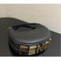 Promotional Fendi Praphy Original Leather Big Logo Bag 80056M Black