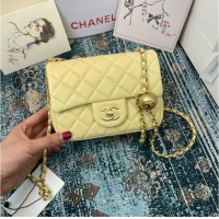 Inexpensive Chanel MINI Flap Bag Original Sheepskin Leather 1115 light yellow