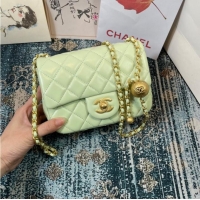 Top Grade Chanel Flap Lambskin Shoulder Bag 1115 light green