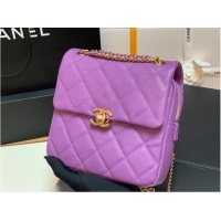 Discount Chanel Grained Calfskin Backpack Original Leather AS3108 Lavender