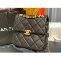 Promotional Chanel Grained Calfskin Backpack Original Leather AS3108 black