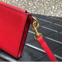 Well Crafted VALENTINO GARAVANI Stud Sign Grained Calfskin clutch bag 0600 red