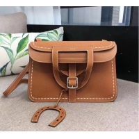 Promotional Hermes Halzan Togo Original Leather H3908 Brown