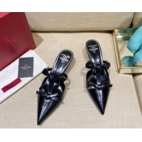 Purchase Valentino Lambskin Bow Mules 021680 Black