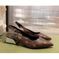 Lower Price Louis Vuitton Magnetic Slingback Pump 3.5cm in Monogram Canvas 021633