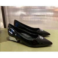 Lowest Price Louis Vuitton Magnetic Pumps 3.5cm in Glazed Calf Leather 021640 Black