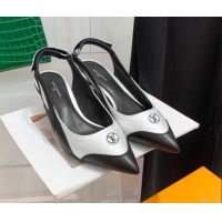 Good Quality Louis Vuitton Archlight Slingback Pumps 5.5cm in Satin and Leather White 021717