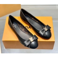 Good Product Louis Vuitton Popi Flat Ballerinas Black Leather 021944