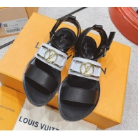 Duplicate Louis Vuitton Academy Flat Sandals White 030728