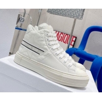 Good Looking Dior Walk'n'Dior Star High-top Sneakers in White Dior Étoile Embossed Lambskin and Calfskin 021593