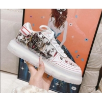 Shop Duplicate Dior Addict Sneakers in Red Butterfly print Mesh 021595