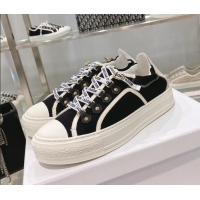 Popular Style Dior Walk'n'Dior Canvas Sneakers Black S06W 021905