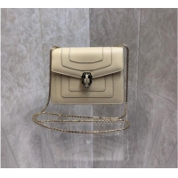 Low Cost Bvlgari Serpenti Forever leather small crossbody bag 290544 Cream