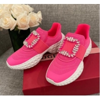 Pretty Style Roger Vivier Crystal Buckle Sneakers 022102 Pink