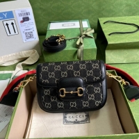 Super Quality Gucci Horsebit 1955 shoulder bag 658574 Black